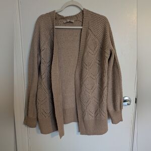 Women's Tan Sweater Cardigan